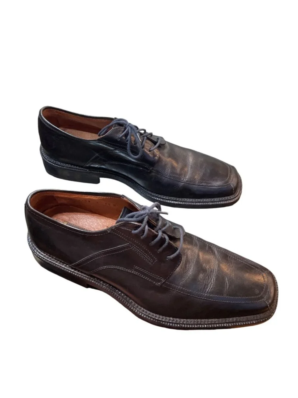 Johnston Murphy mens brown leather dress oxford shoes sz 9.5M SKUn 10-551